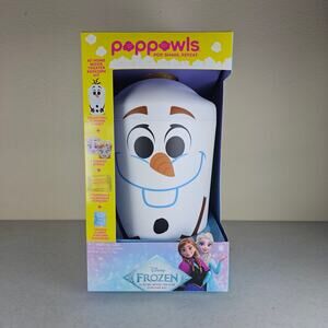 New Poppowls Olaf Frozen At Home Movie Theater Microwave Popcorn Kit with bowls